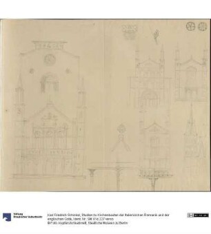 Studien zu Kirchenbauten der italienischen Romanik und der englischen Gotik