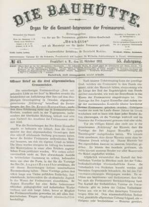 No. 41. Frankfurt a. M., den 12. Oktober 1912. 55. Jahrgang.