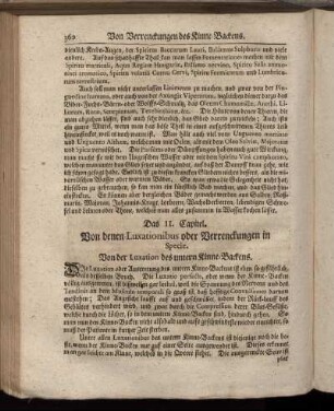 Das II. Capitel. Von denen Luxationibus oder Verrenckungen in specie