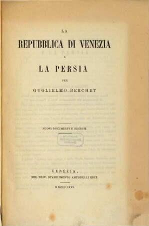 La repubblica di Venezia e la Persia, [2]