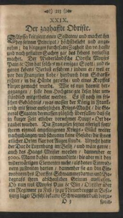 XXIX. Der zaghaffte Obriste.