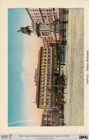 Napoli – Piazza Municipio. – Place du Municipe. – Town Hall Square. – Rathausplatz.