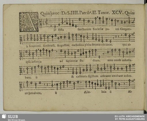 XCV. Ad festa sanctorum Ecclesiae