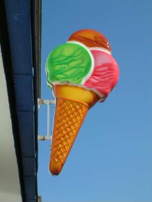 Leuchtreklame Eiswaffel