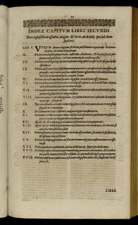Index Capitum Libri Secundi.