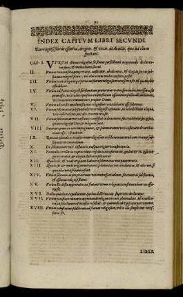 Index Capitum Libri Secundi.