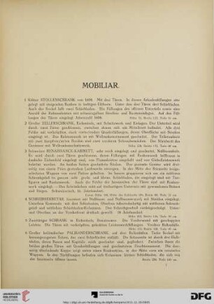 Mobiliar (Nr. 1-164)