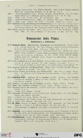 Ordensmeister, Aebte, Pröpste, Wallfahrtsorte u. Aebtissinnen (Nr. 2080-2123)