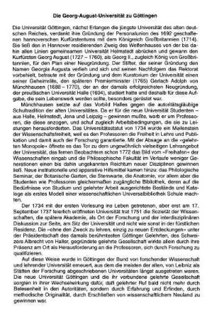 Die Georg-August-Universität zu Göttingen