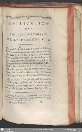 Explication Des Figures Géométriques De La Planche VIII