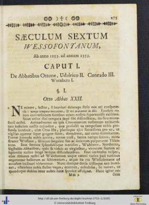 Saeculum sextum.