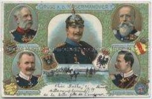 Postkarte zum Kaisermanöver (in Württemberg?)