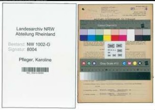 Entnazifizierung Karoline Pfleger, geb. 07.04.1887 ()
