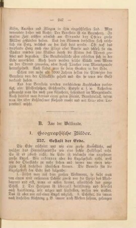 B. Aus der Weltkunde