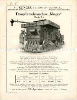 Dampfdreschmaschine Marke A1