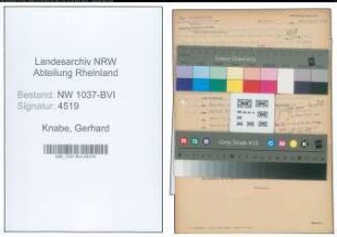 Entnazifizierung Gerhard Knabe , geb. 17.04.1910 (Studienrat)