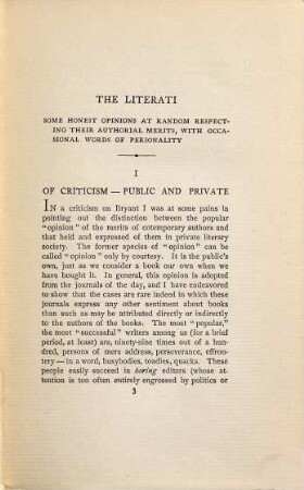 The works of Edgar Allan Poe, 8. Literary criticism ; 3