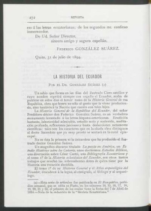 La historia del Ecuador