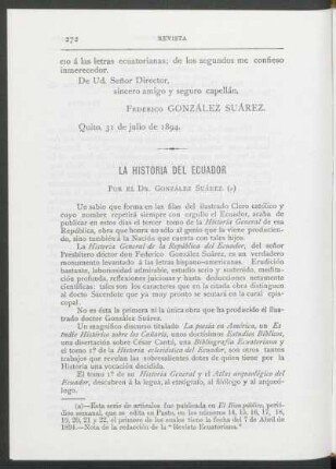 La historia del Ecuador