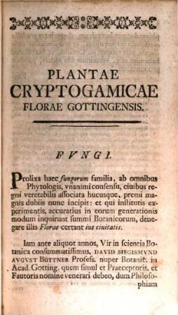 Plantae Cryptogamicae Florae Gottingensis