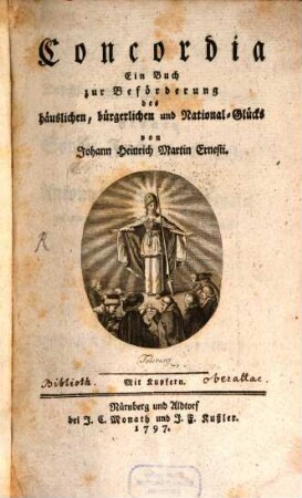 Concordia : Ein Buch zur Beförderung des häuslichen, bürgerlichen und National-Glücks