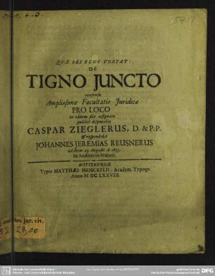 De tigno juncto