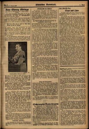 Zweite Ausgabe vom Mittwoch, den 13. Januar 1937.