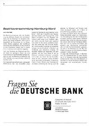 Bezirksversammlung Hamburg-Nord