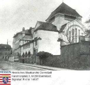 Darmstadt, Neue Synagoge in der Bleichstraße / Ansicht von Nordwesen