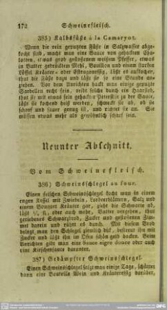 Neunter Abschnitt. Vom Schweinefleisch