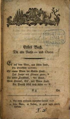Ovids Metamorphos das ist Verwandlungen, 1