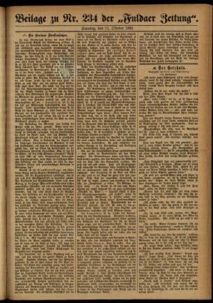 Zweite Ausgabe vom Sonntag, den 11. Oktober 1891.