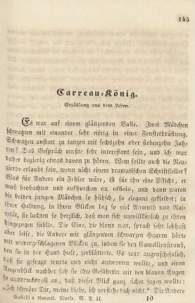 Carreau-König. Erzählung aus dem Leben