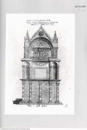 Monumenta clarorum doctrina praecipuè ..., Tafel 67: Grabmal des Taddeo Pepoli in Bologna(?)