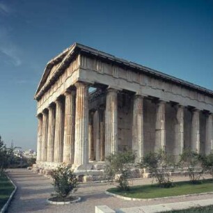 Athen. Tempel des Hephaistos (auch: Theseion). Westgiebel und südliche Langseite. P5