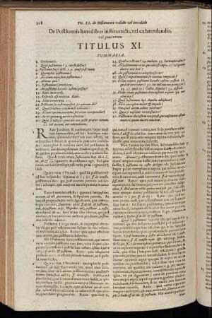 Titulus XI. De Posthumis hæredibus instituendis, vel exhæredandis, vel præteritis.