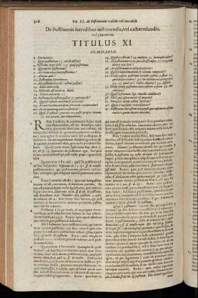 Titulus XI. De Posthumis hæredibus instituendis, vel exhæredandis, vel præteritis.
