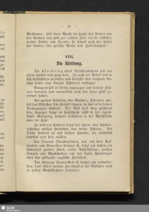 VIII. Die Kleidung