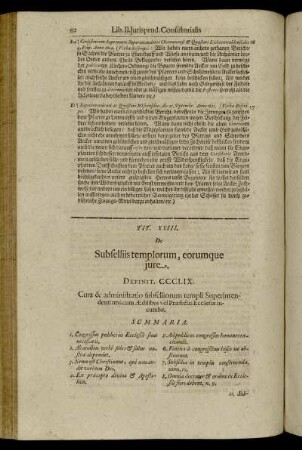Tit. XXIII. De Subselliis templorum, eorumque jure.