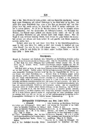 Pädagogische Erscheinungen aus dem Jahre 1875