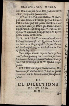 III. De Dilectione Dei Et Proximi.