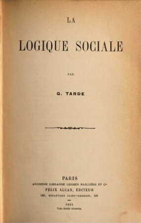 La logique sociale