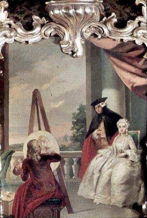 Porträtsitzung einer venezianischen Dame
