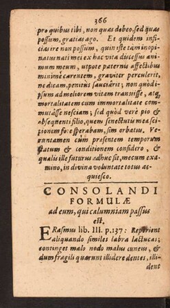Consolandi Formulae ad eum, qui calumniam passus est.