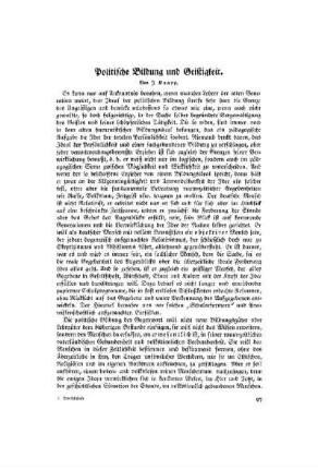 Politische Bildung und Geistigkeit