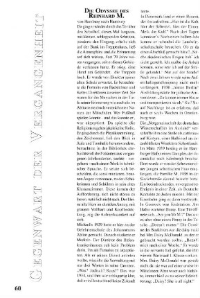 Die Odyssee des Reinhard M.