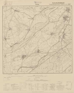 3637 Parey, Topographische Karte 1:25000 (4cm - Karte)