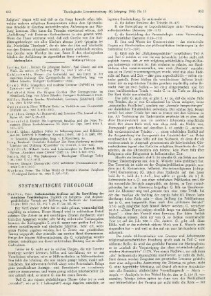 851-854 [Rezension] Gerlitz, Peter, Ausserchristliche Einflüsse auf die Entwicklung des christlichen Trinitätsdogmas