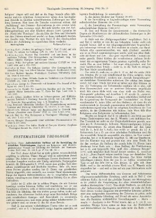 851-854 [Rezension] Gerlitz, Peter, Ausserchristliche Einflüsse auf die Entwicklung des christlichen Trinitätsdogmas
