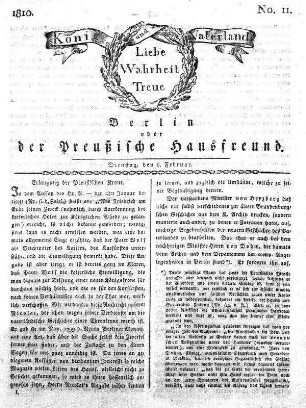 Nr. 11., 6. Februar 1810